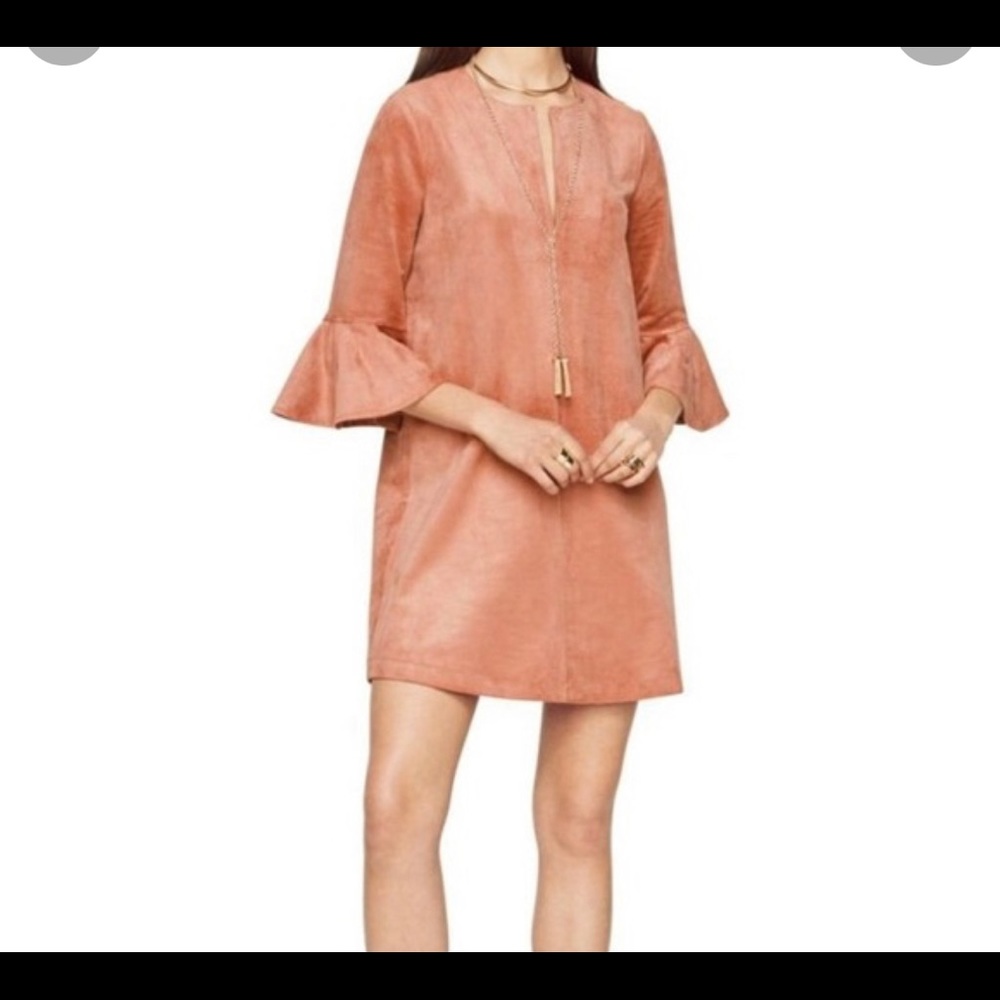 BCBG Faux suede dress